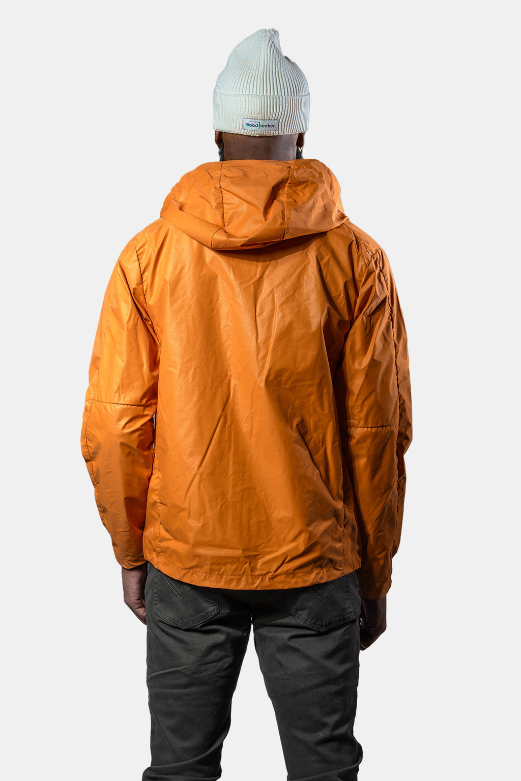 Mens Wind Shell Orange Diamond