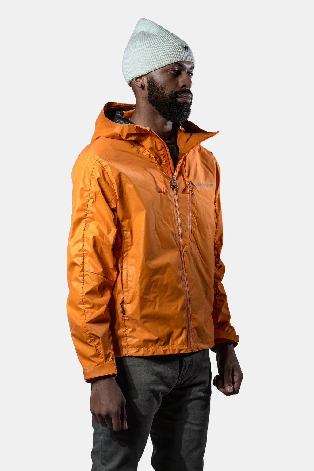 Mens Wind Shell Orange Diamond