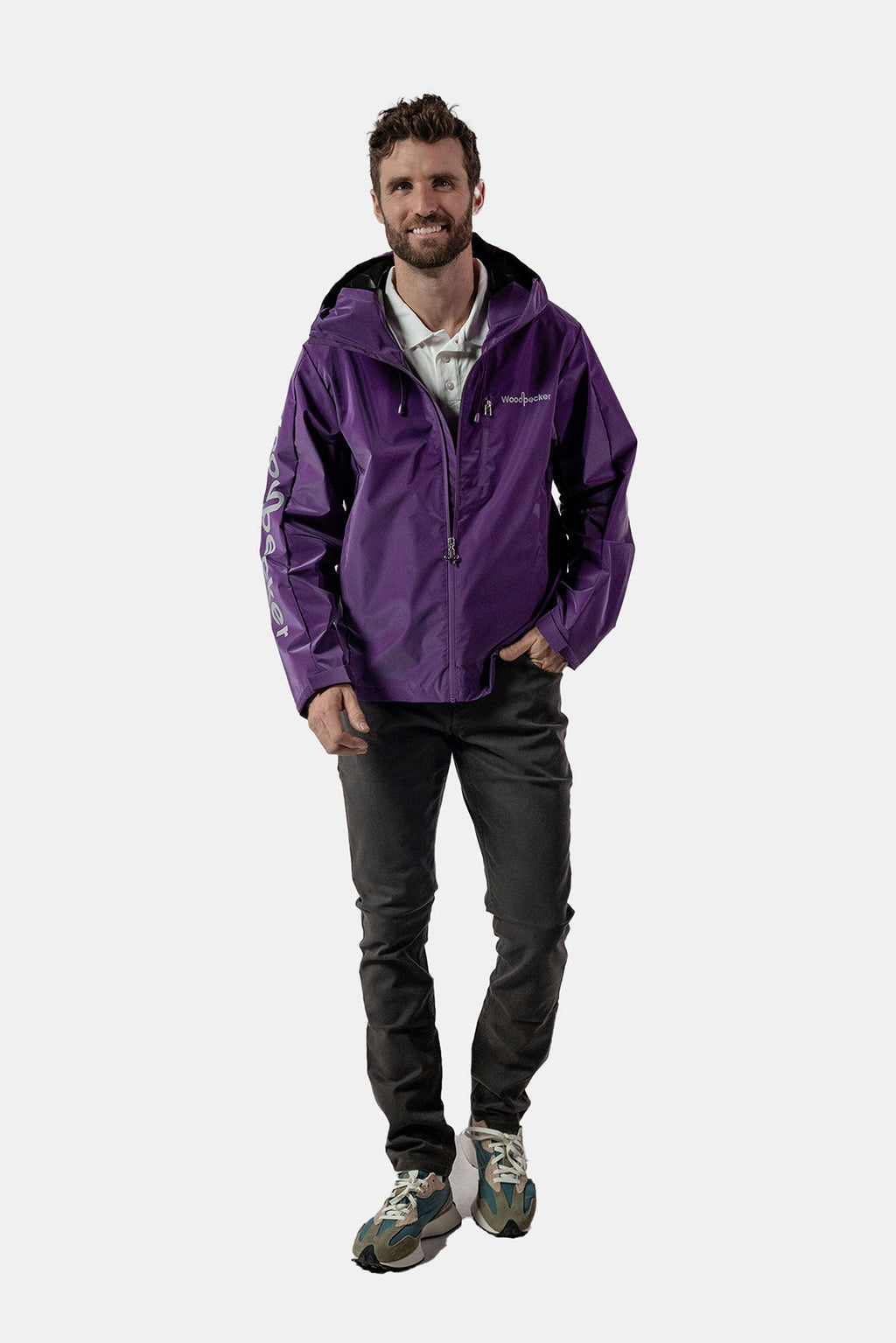Mens Wind Shell Purple Diamond