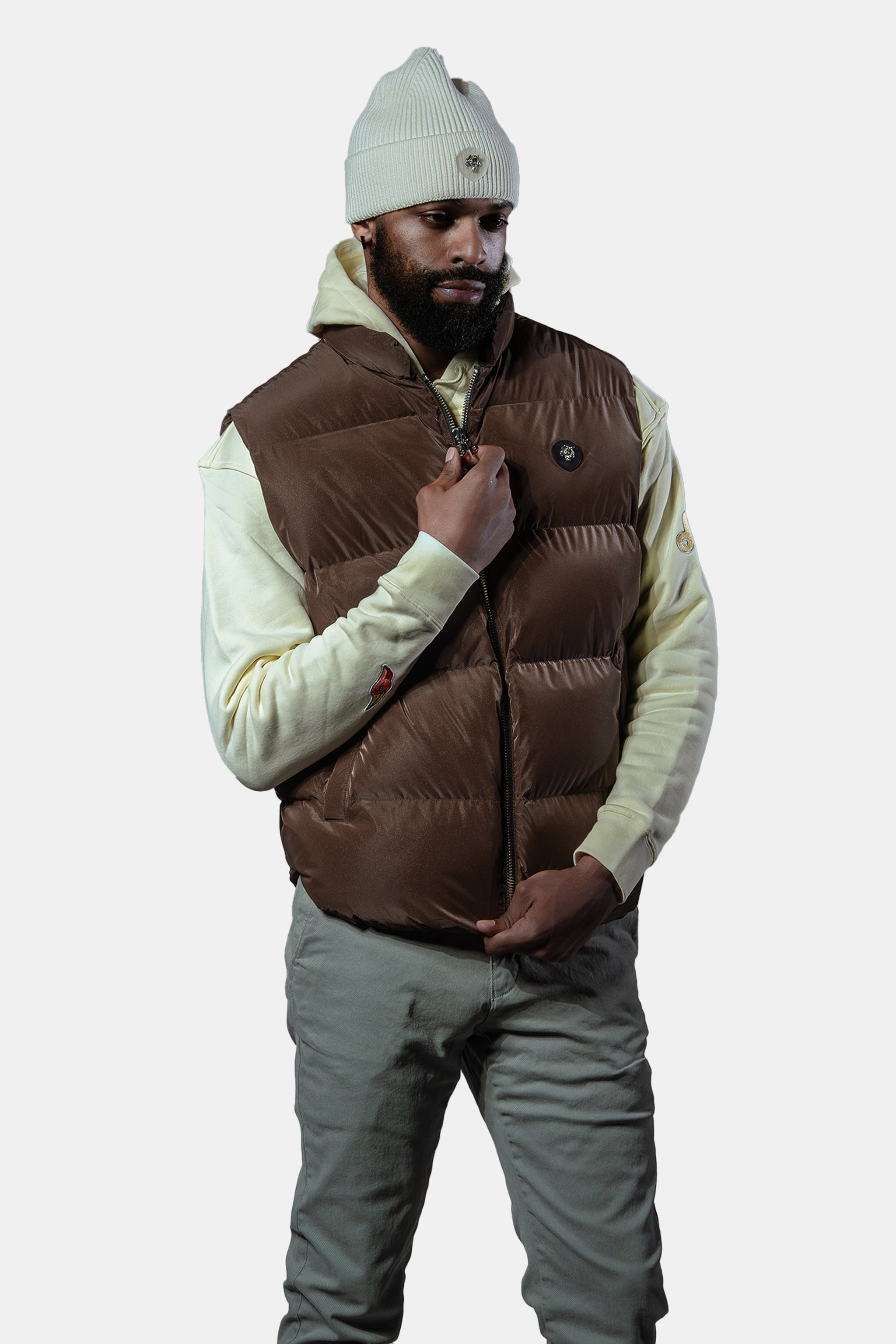 Unisex Vest Mocha Diamond
