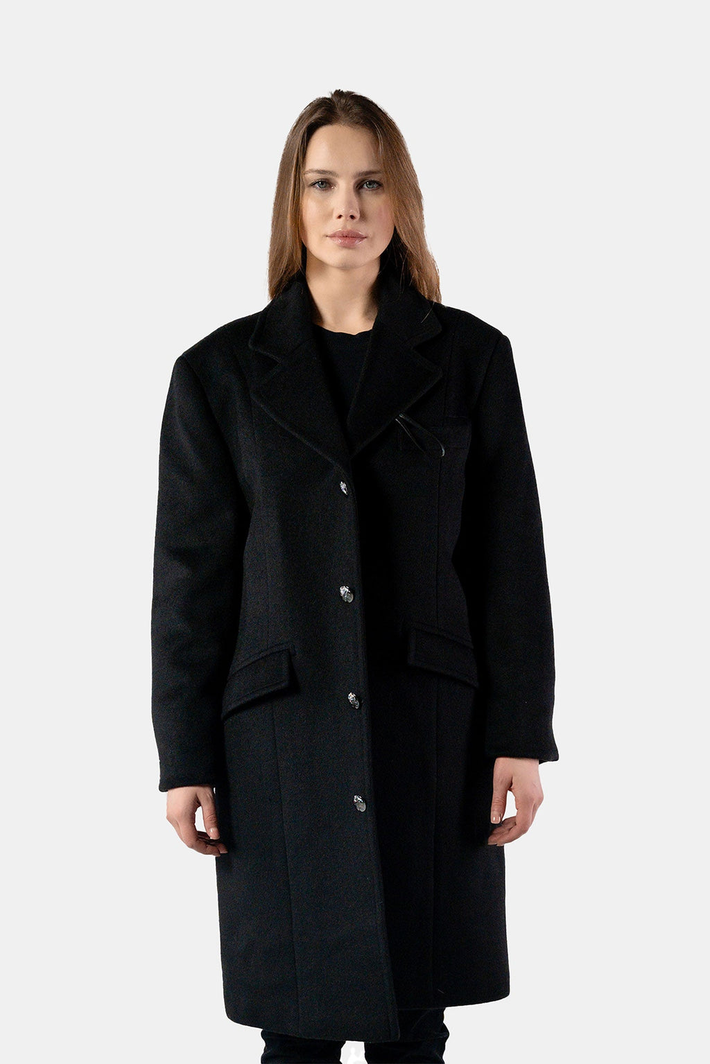 Unisex Topcoat Black