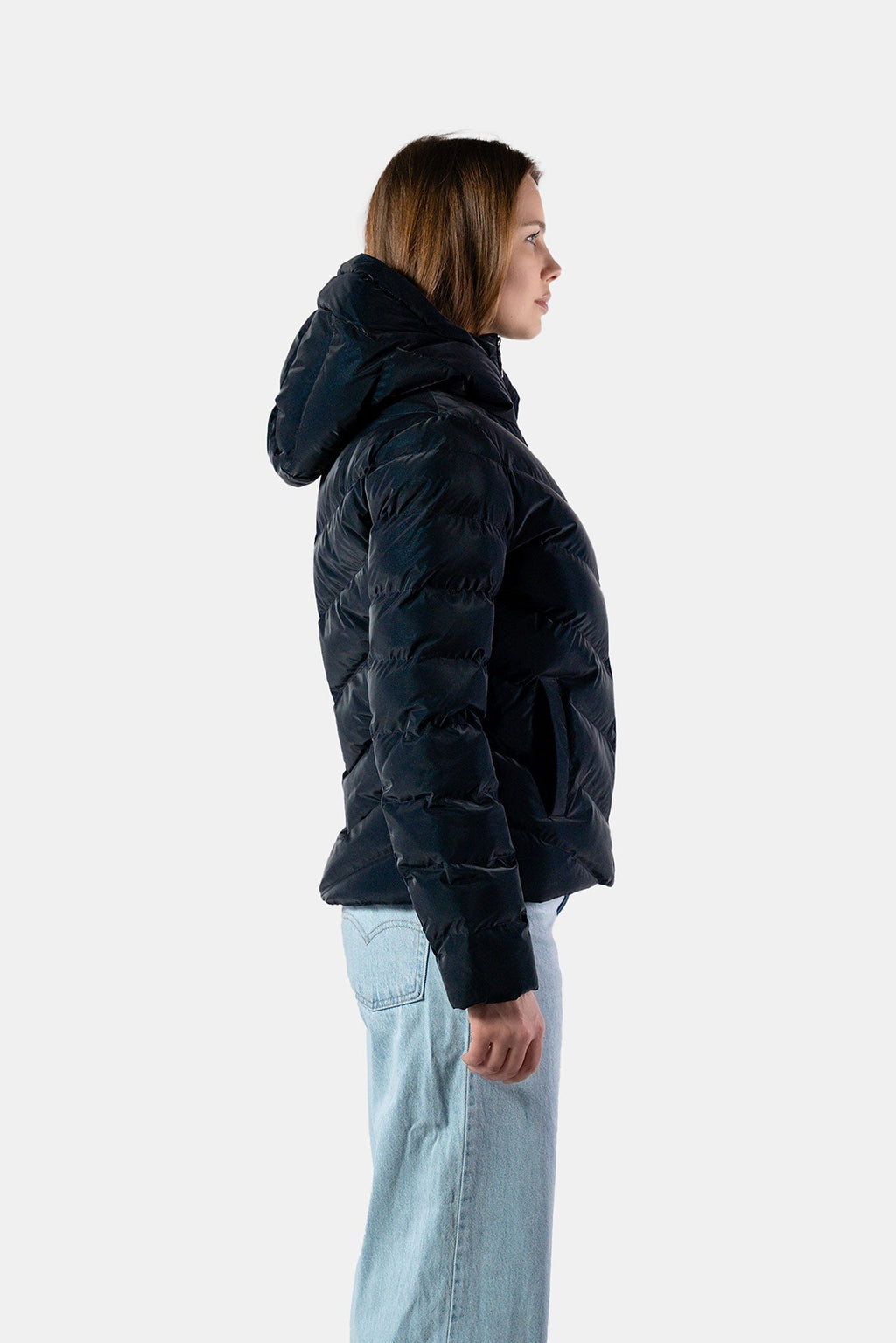 Womens Medium Weight Robin Coat Blue Diamond