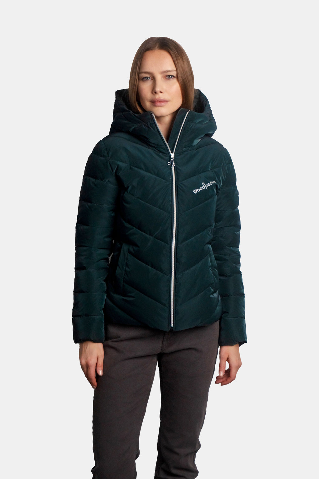 Womens Medium Weight Robin Coat Green Diamond