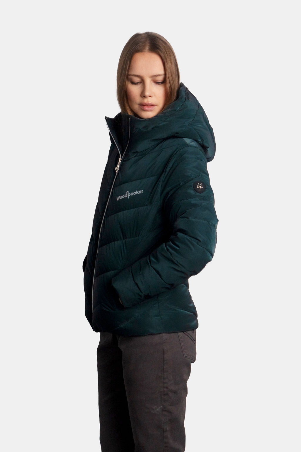 Womens Medium Weight Robin Coat Green Diamond