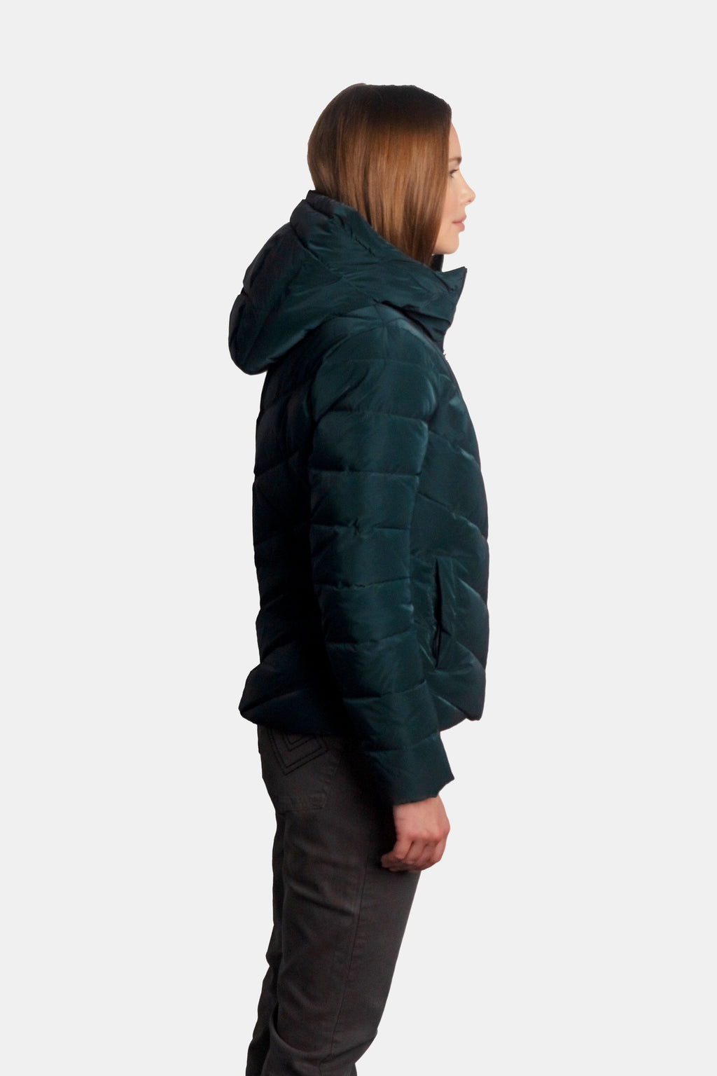 Womens Medium Weight Robin Coat Green Diamond