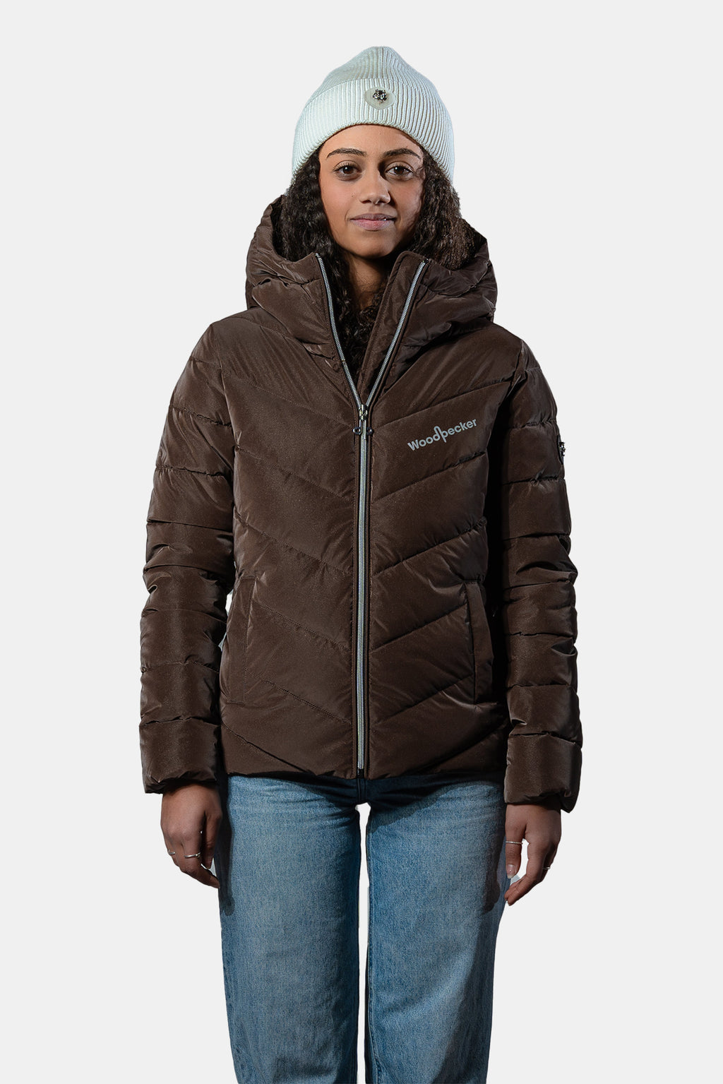 Womens Medium Weight Robin Coat Mocha Diamond