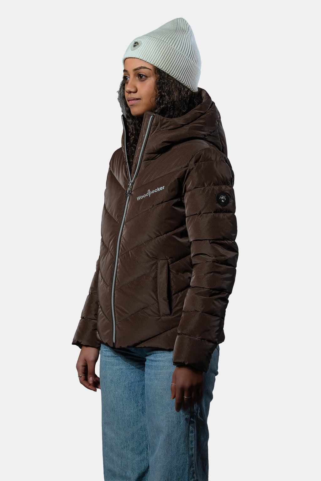 Womens Medium Weight Robin Coat Mocha Diamond