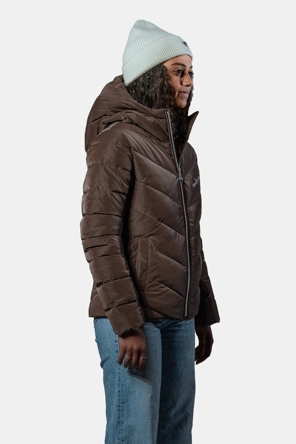 Womens Medium Weight Robin Coat Mocha Diamond