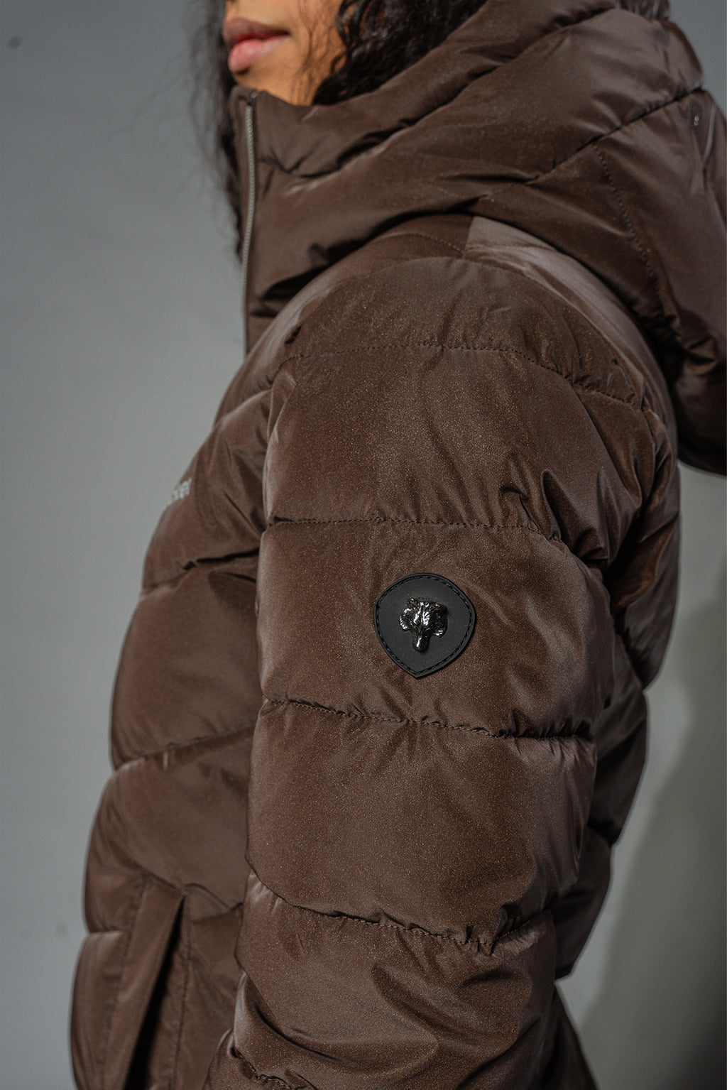 Womens Medium Weight Robin Coat Mocha Diamond