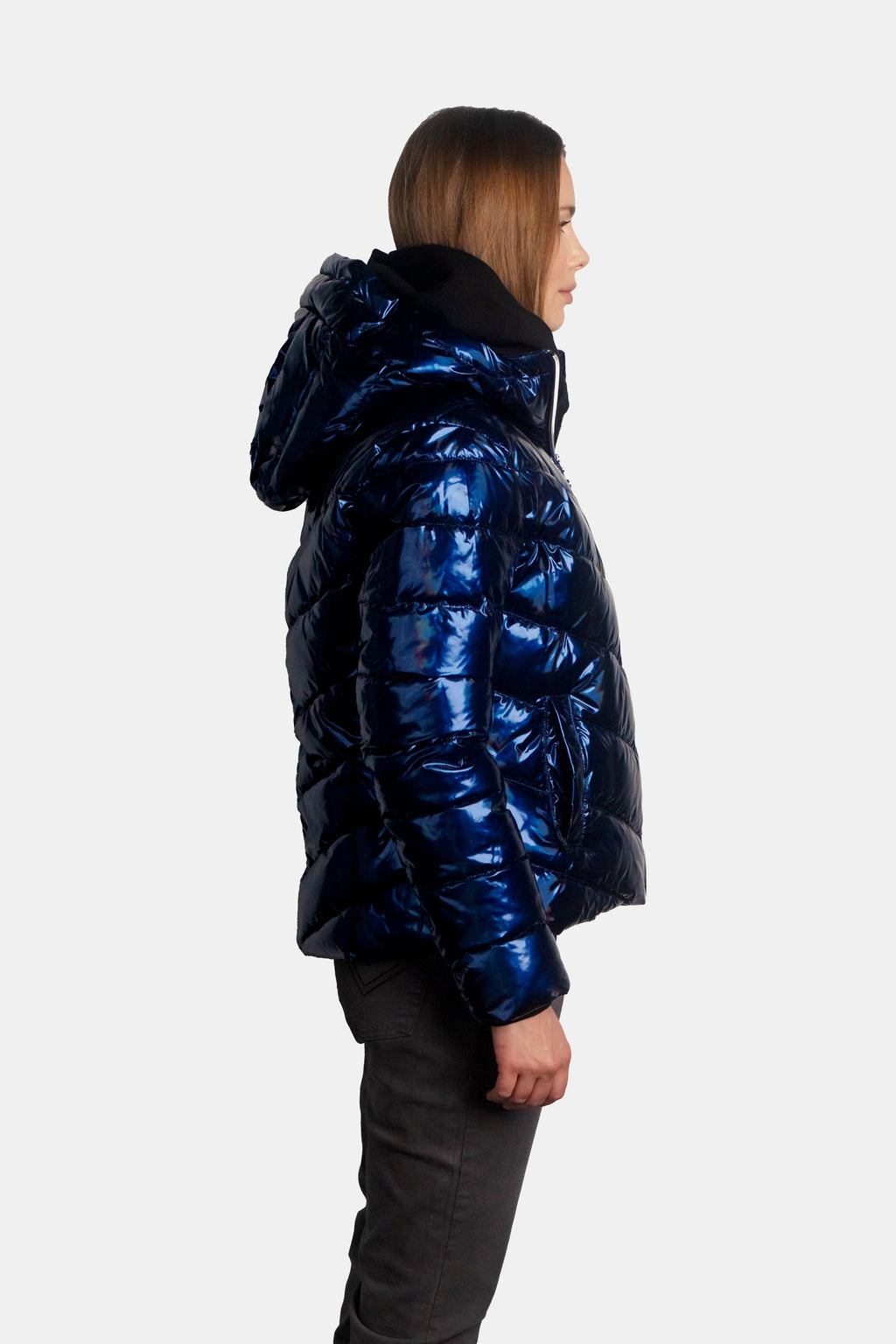 Womens Medium Weight Robin Coat Oily Blue