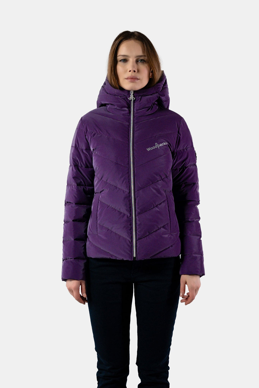 Womens Medium Weight Robin Coat Purple Diamond