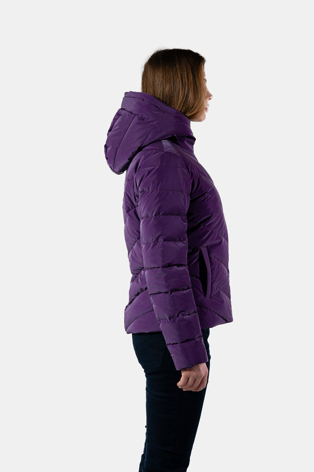 Womens Medium Weight Robin Coat Purple Diamond