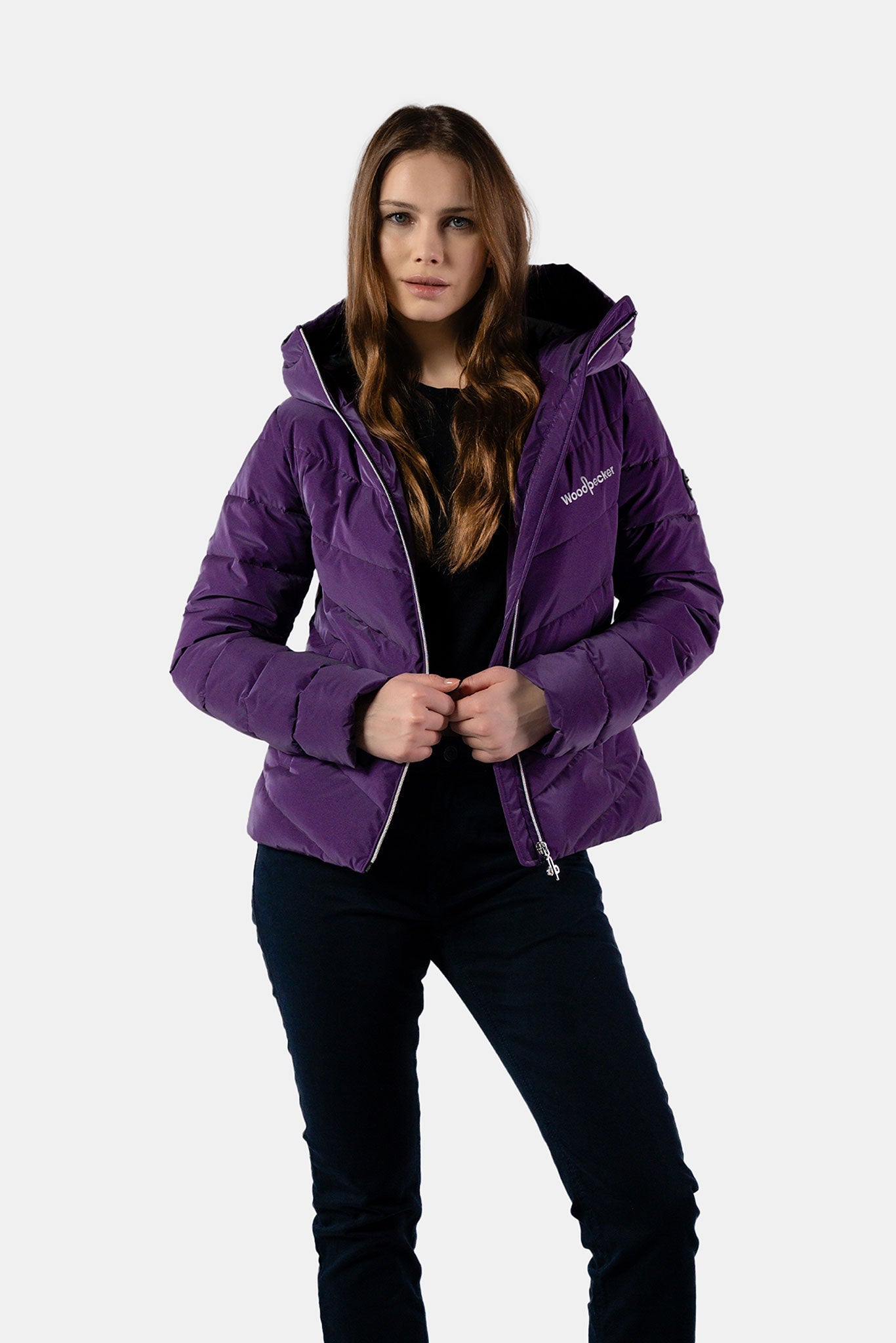 Womens Medium Weight Robin Coat Purple Diamond