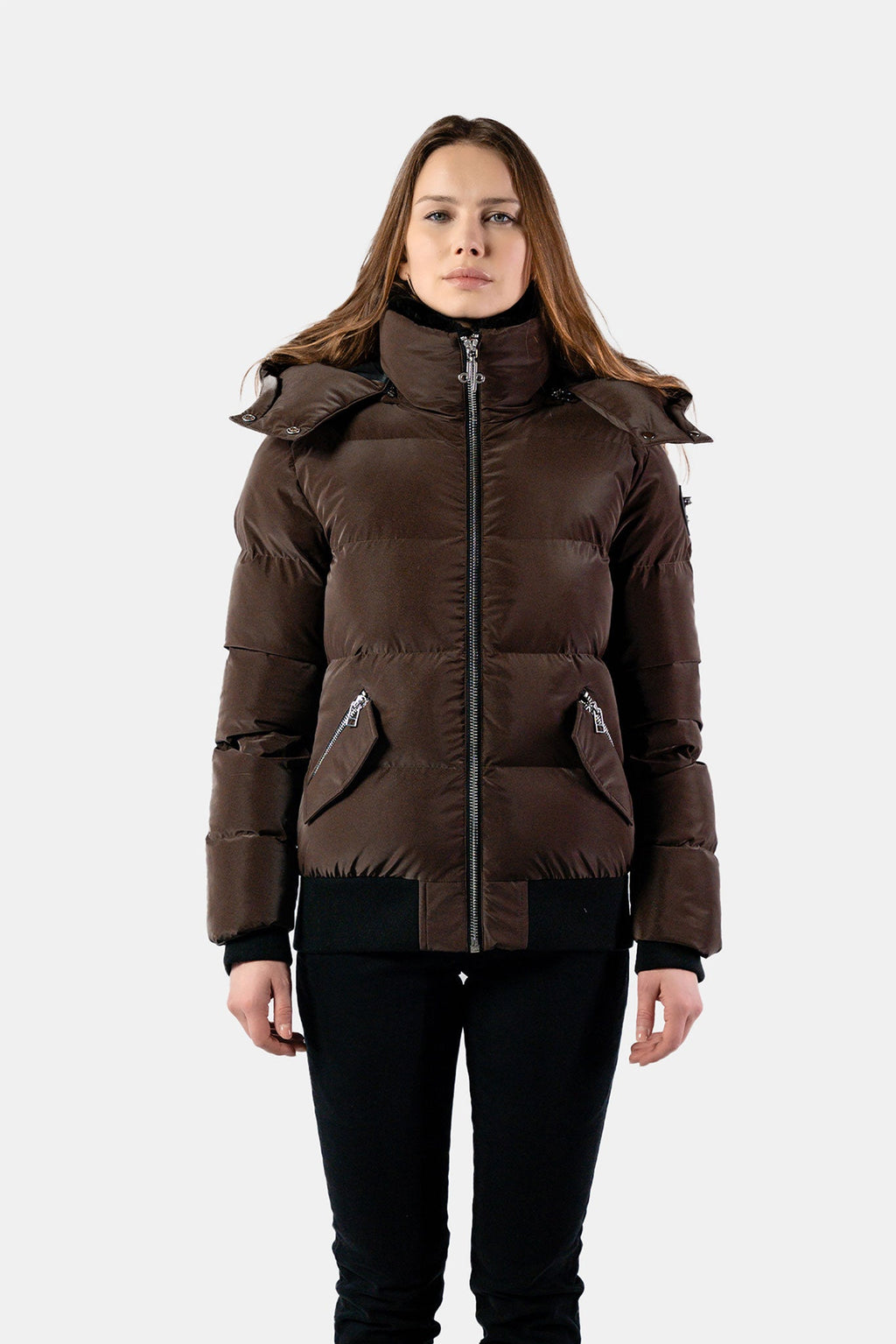 Womens Woody Bomber Jacket Mocha Diamond