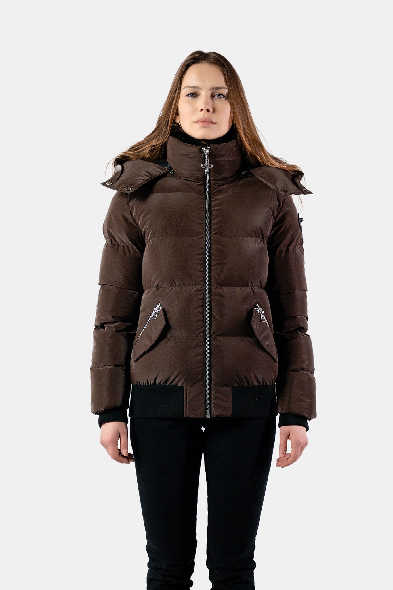 Womens Woody Bomber Jacket Mocha Diamond