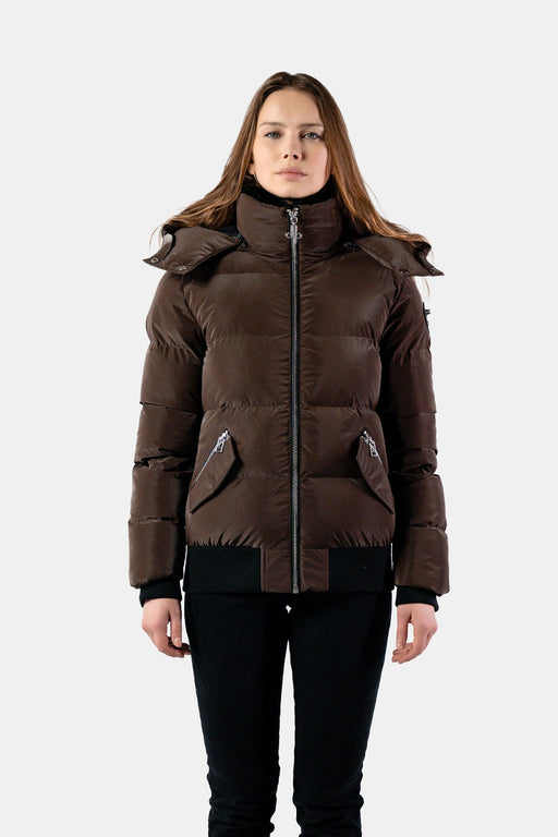 Womens Woody Bomber Jacket Mocha Diamond