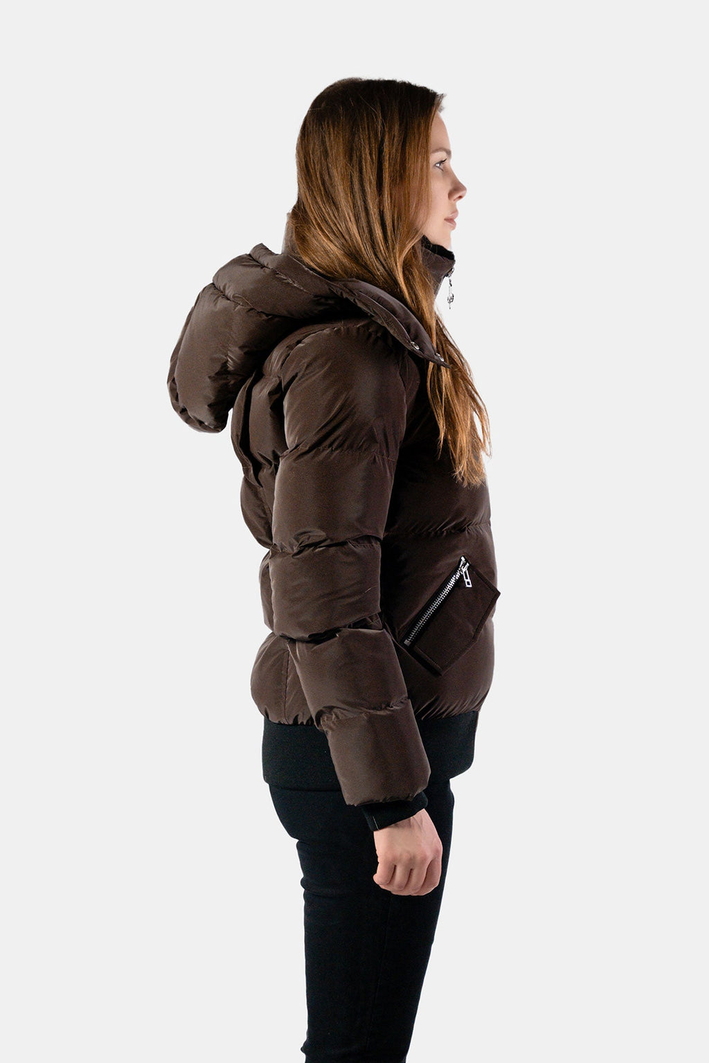 Womens Woody Bomber Jacket Mocha Diamond