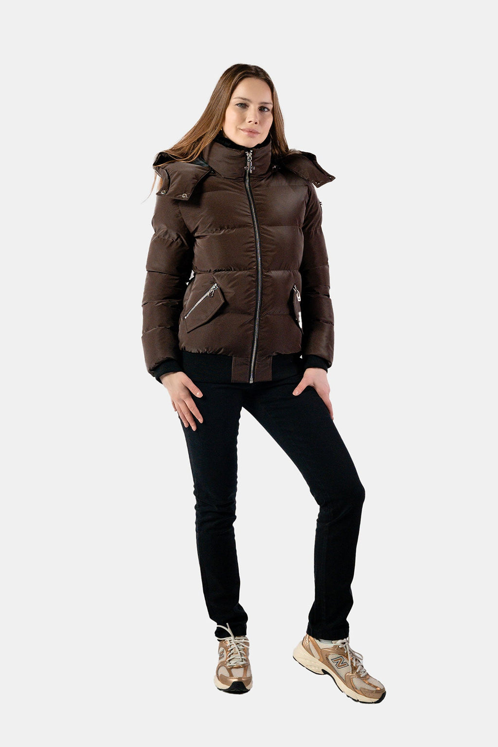 Womens Woody Bomber Jacket Mocha Diamond