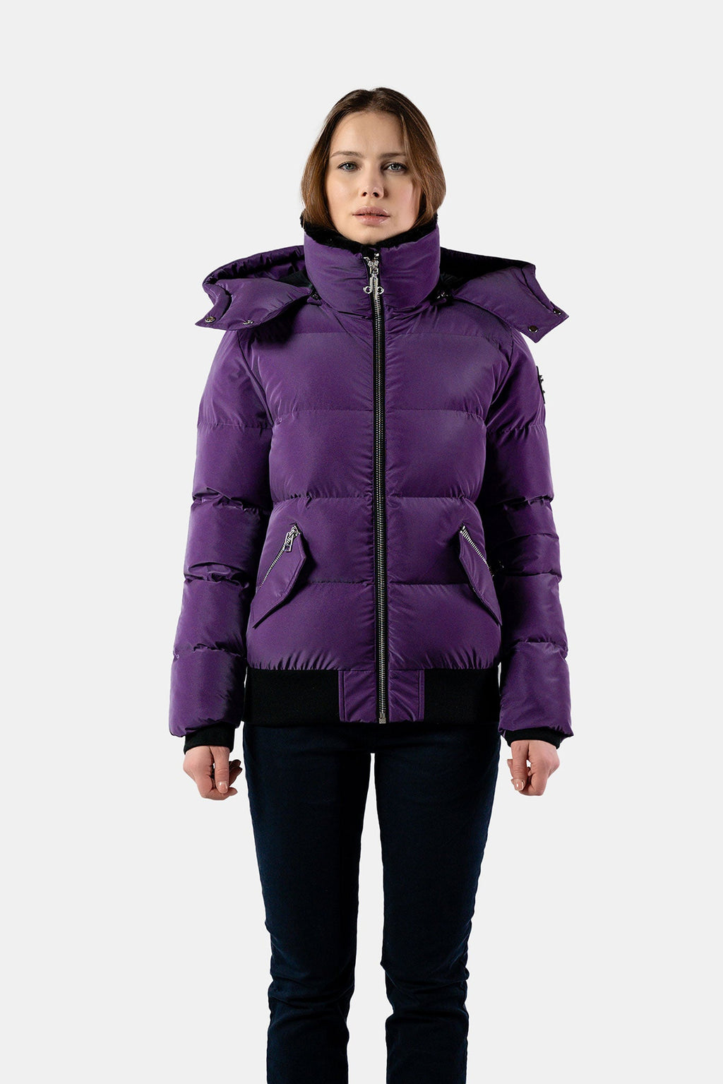 Womens Woody Bomber Jacket Purple Diamond