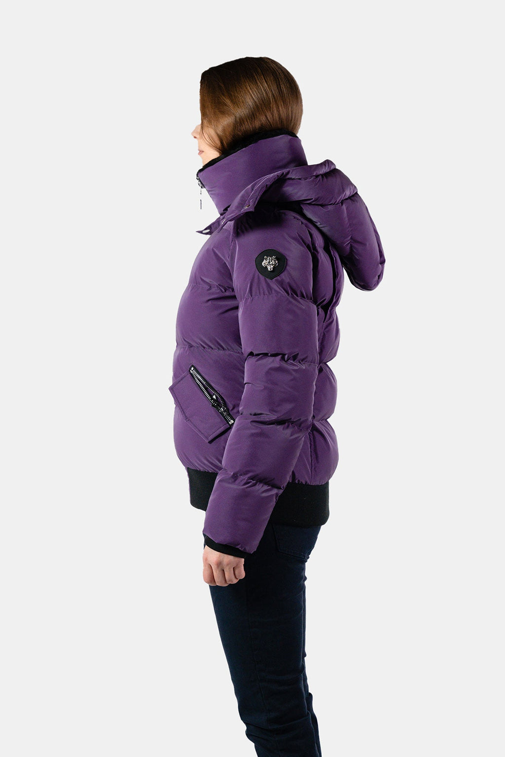 Womens Woody Bomber Jacket Purple Diamond