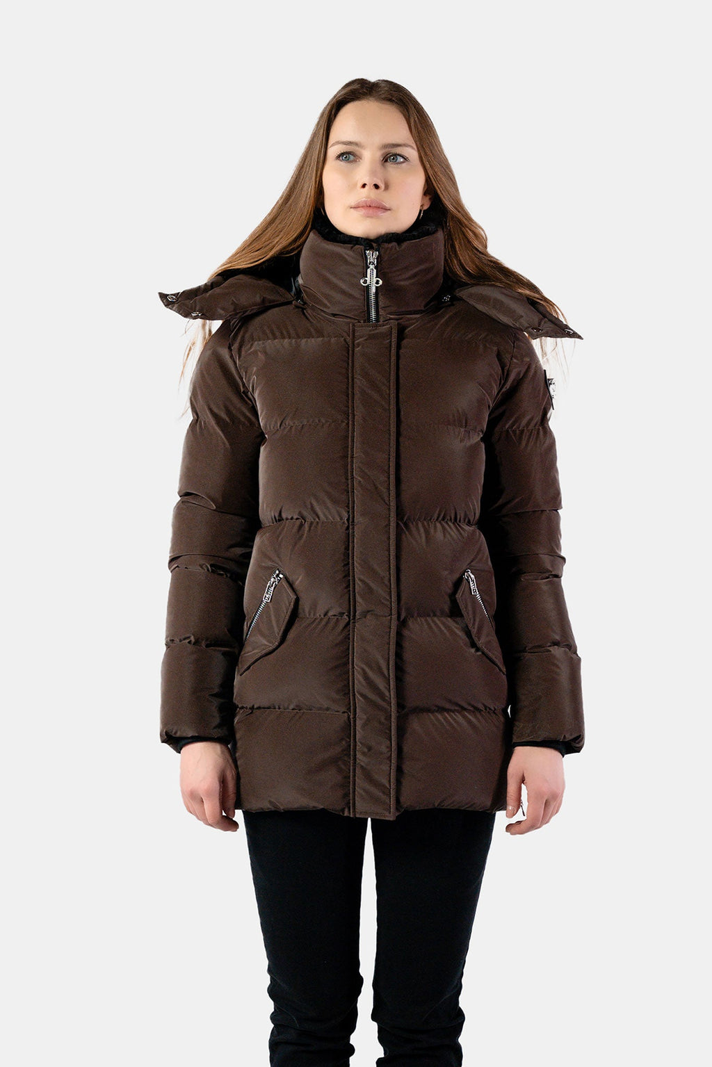 Womens Bumnester 3 4 Coat Mocha Diamond