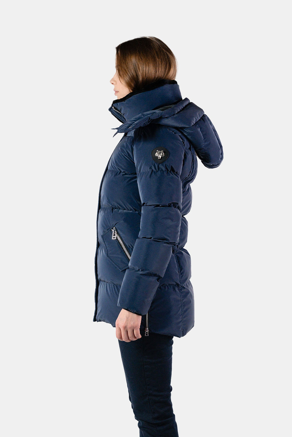 Womens Bumnester 3 4 Coat Sapphire Diamond