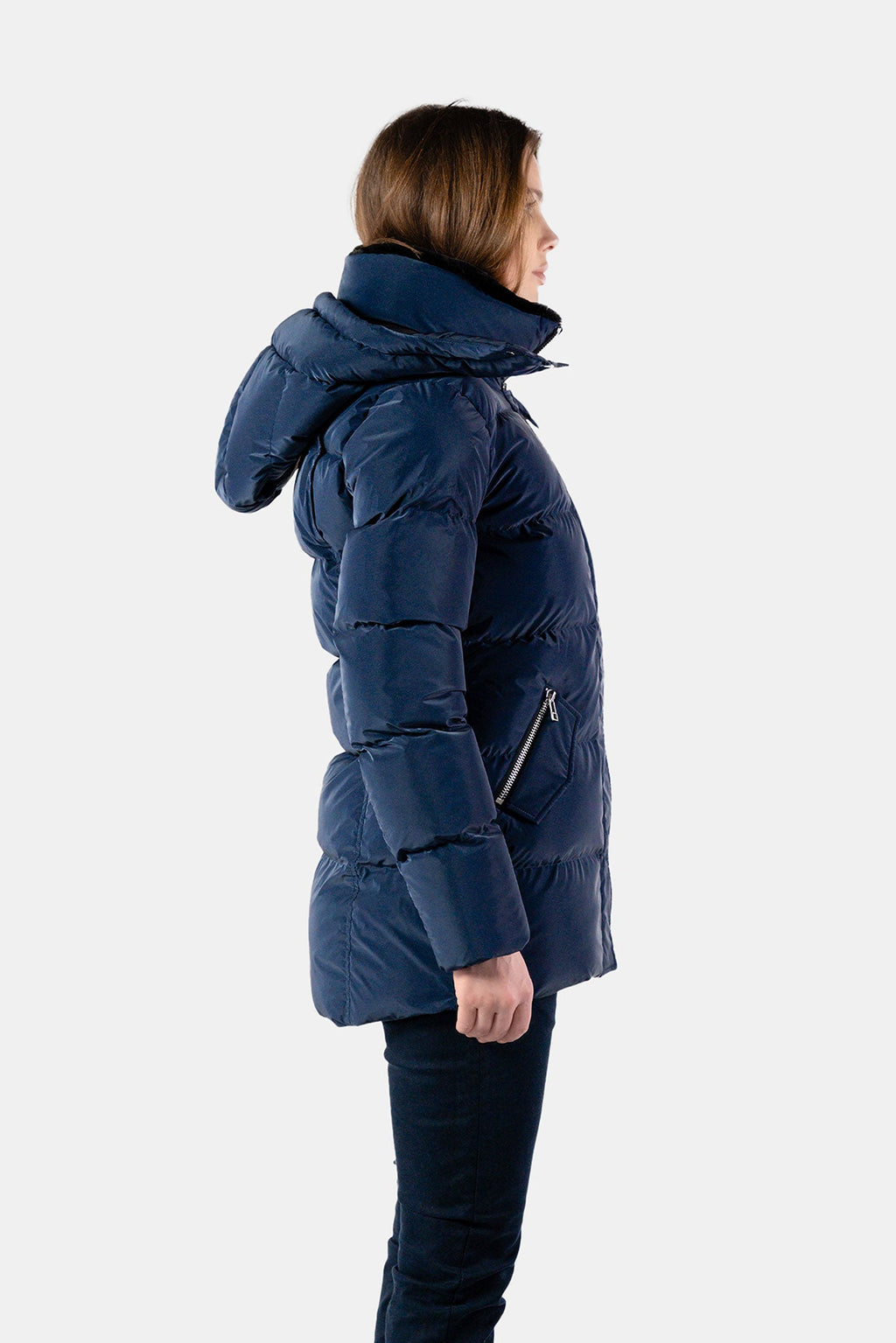 Womens Bumnester 3 4 Coat Sapphire Diamond