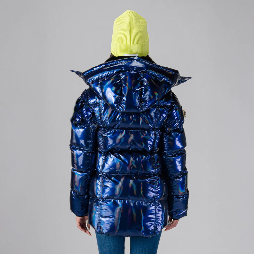 Womens Bumnester 3 4 Coat Oily Blue