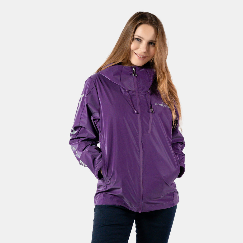 Womens Wind Shell Purple Diamond