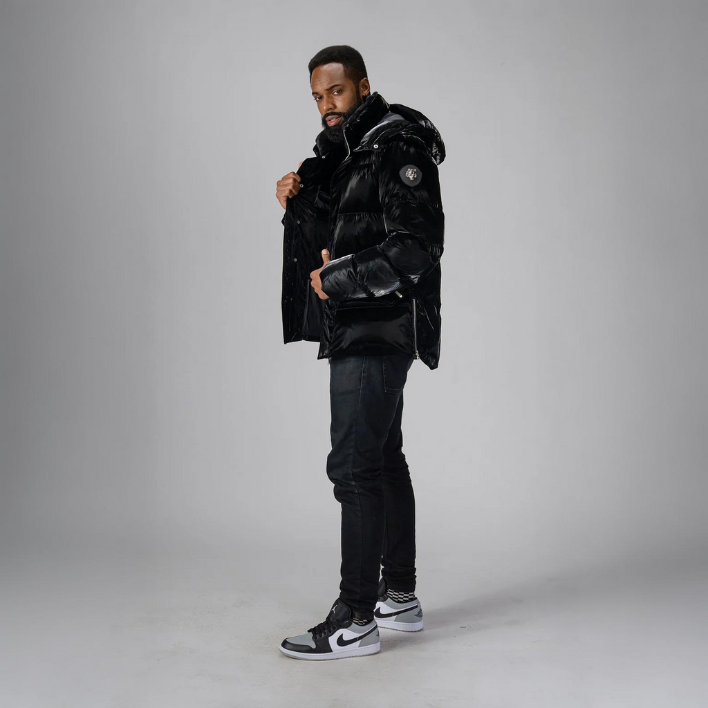 Mens Bumnester 3 4 Coat All Wet Black