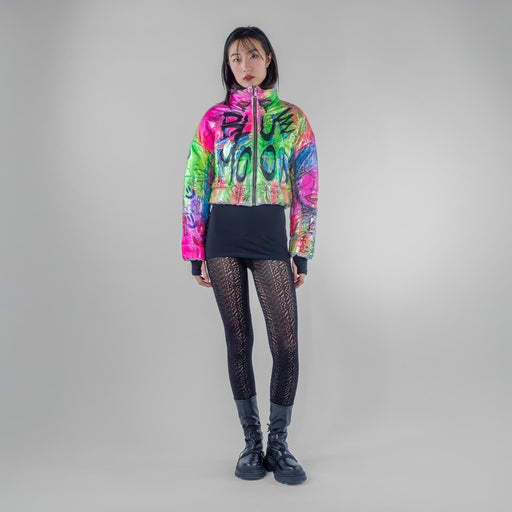 Blue Moon Puffer Cropped Bomber