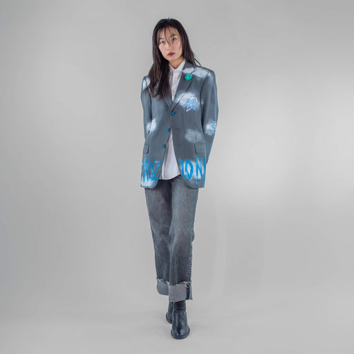 Hand painted Emozioni Blue Blazer