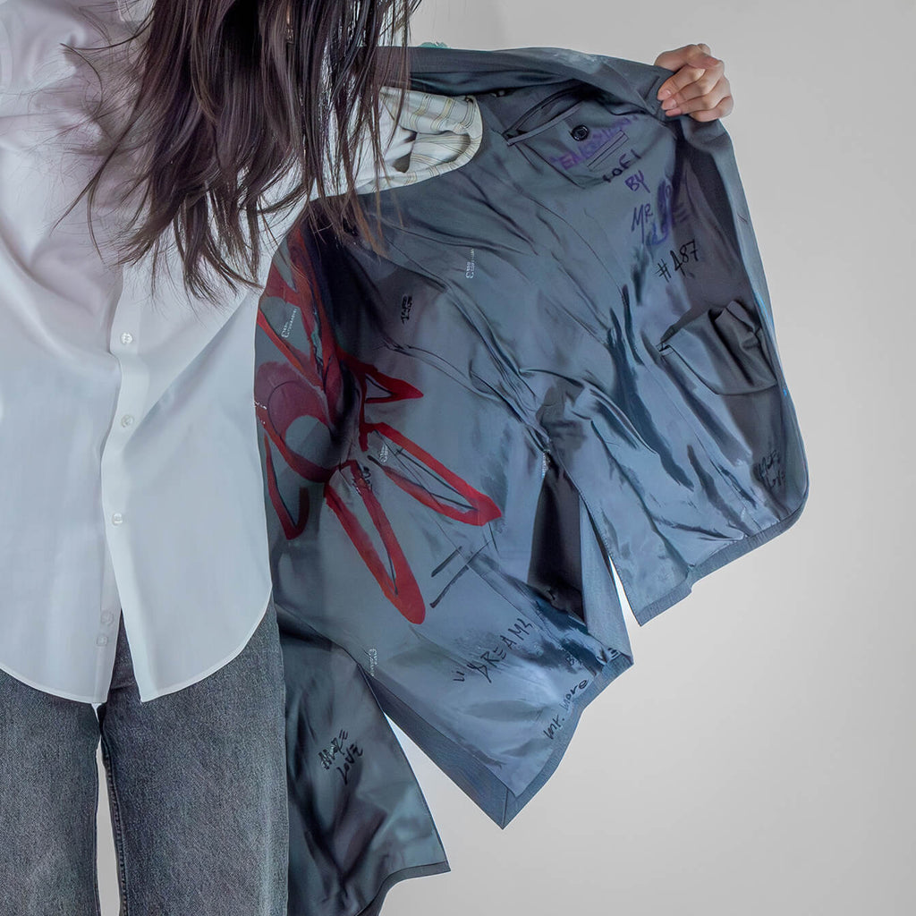 Hand painted Emozioni Blue Blazer