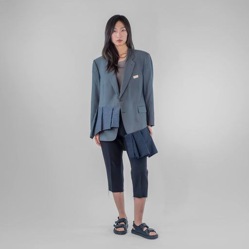 Pleated asymmetrically skirt Jacket