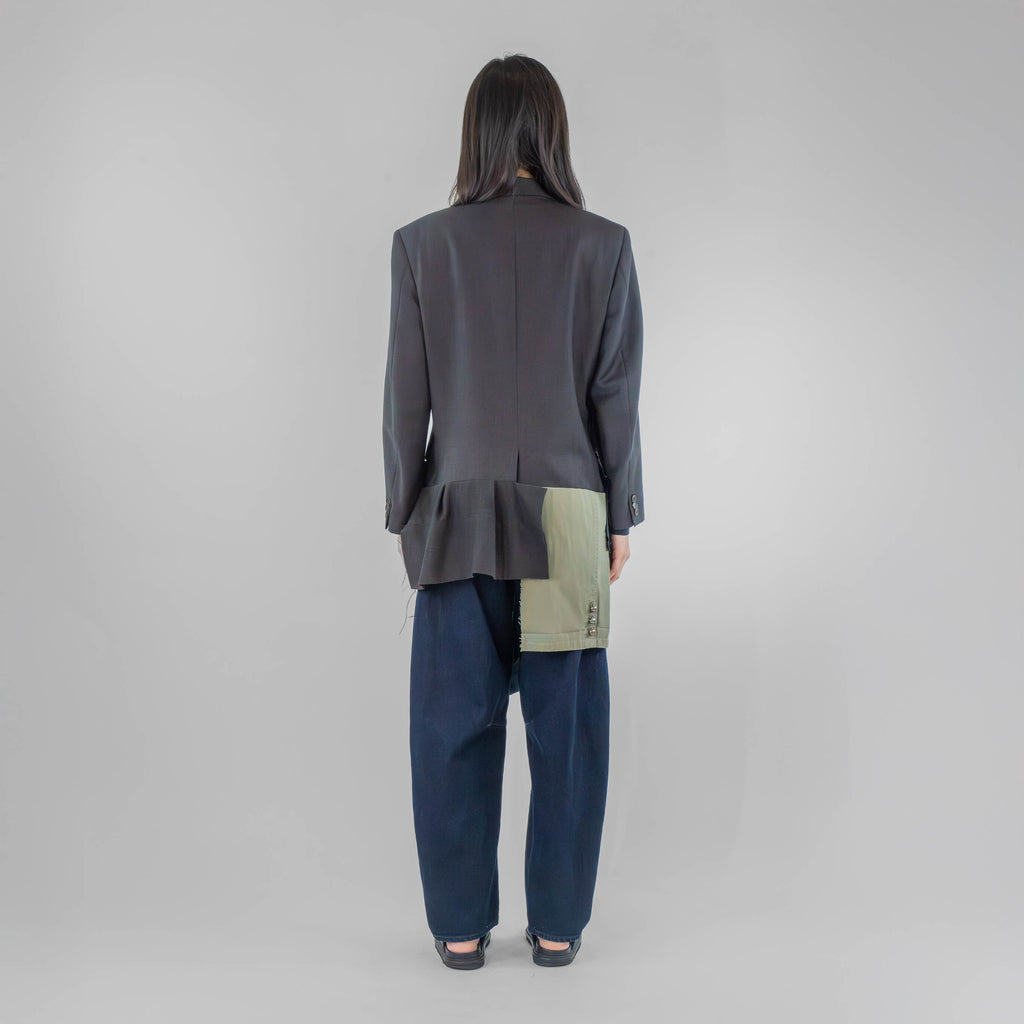 Multi Pleated Hybrid Jacket
