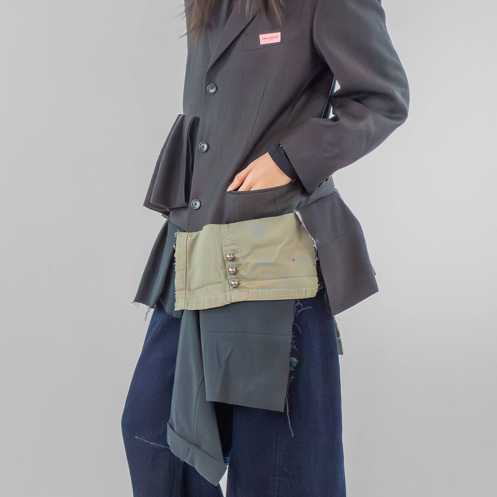 Multi Pleated Hybrid Jacket