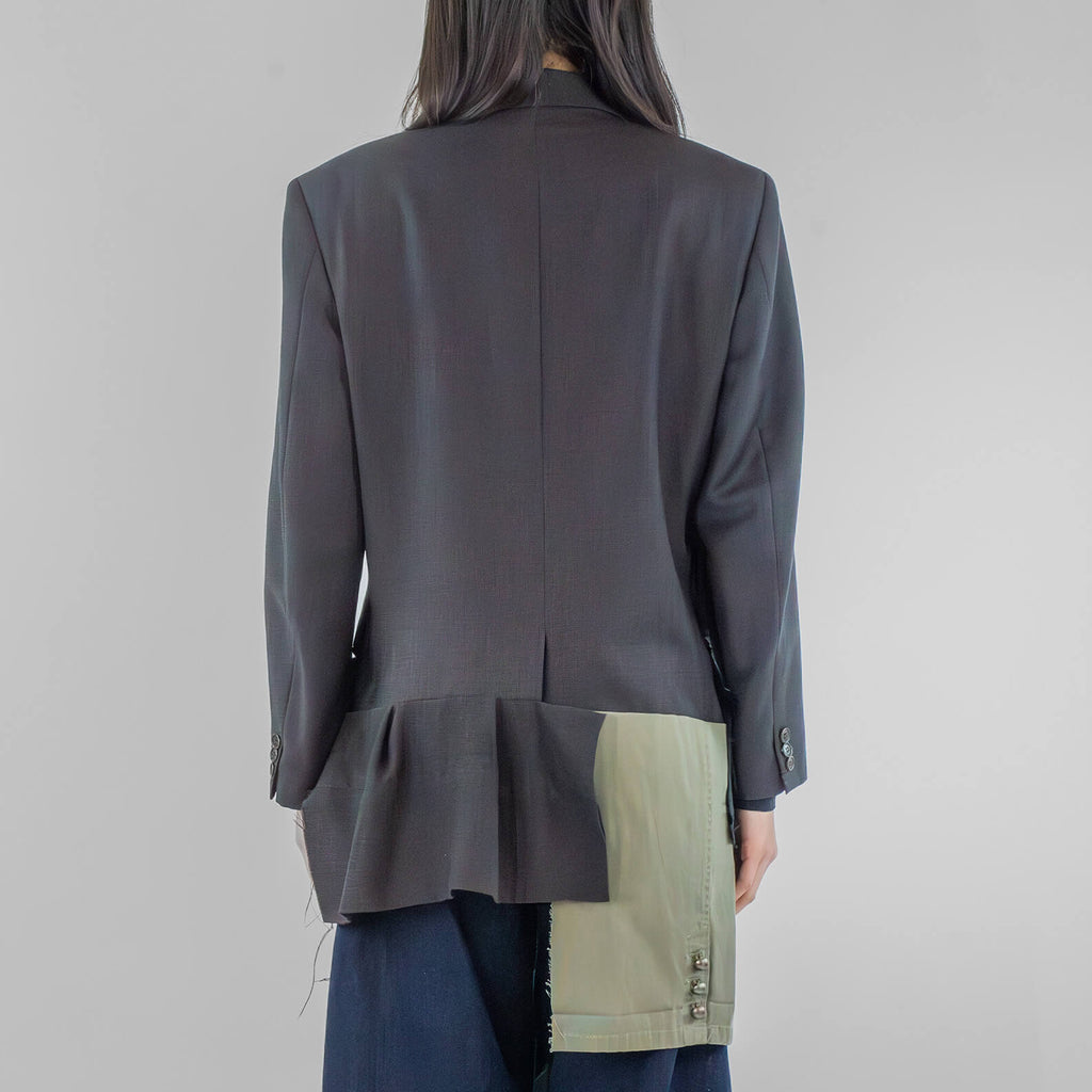 Multi Pleated Hybrid Jacket