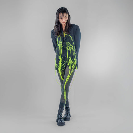 Oceania Embroidered Face Blazer