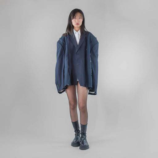 Oversized Panel Cut-out Blazer