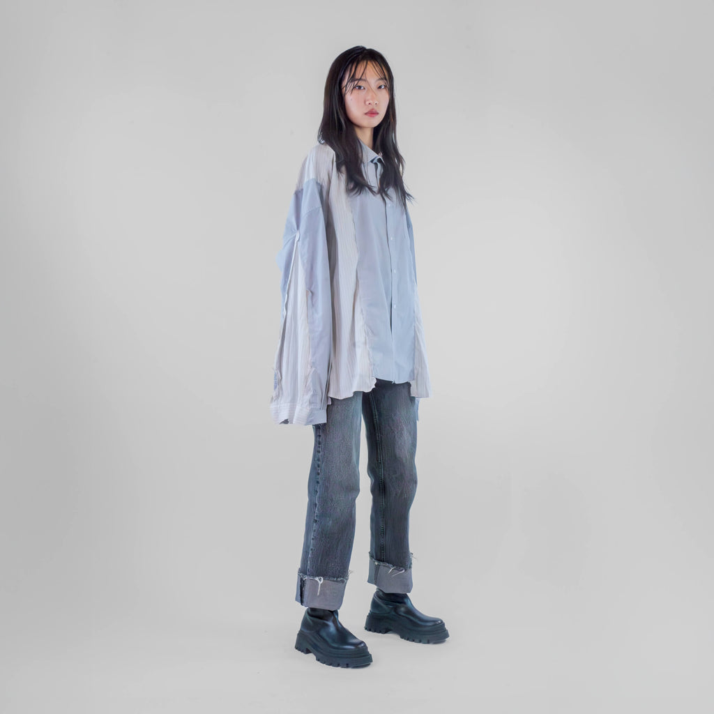 Oversized Cut-out Office Shirt