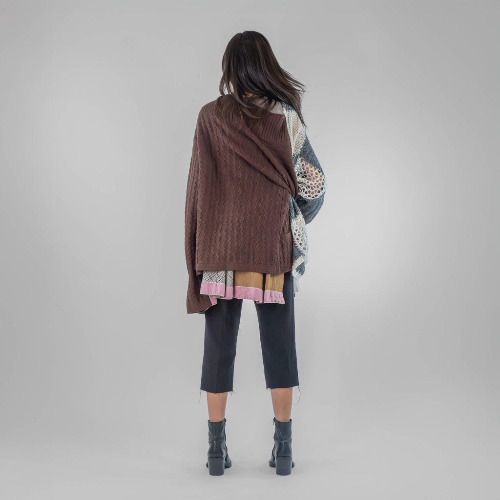 Siamese patched Knit Jumper