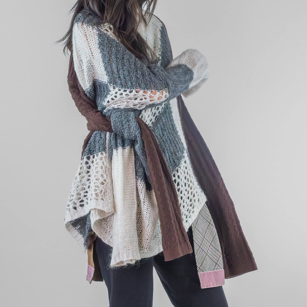 Siamese patched Knit Jumper