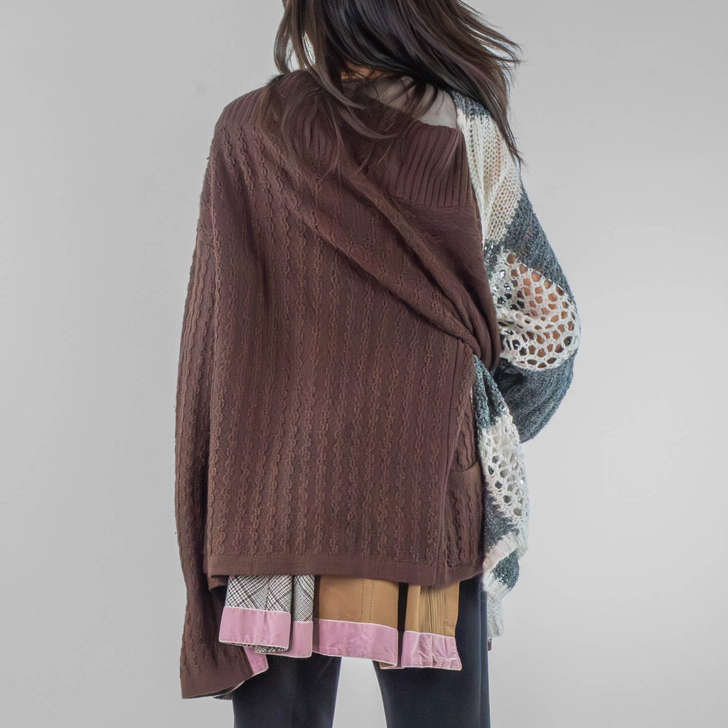 Siamese patched Knit Jumper
