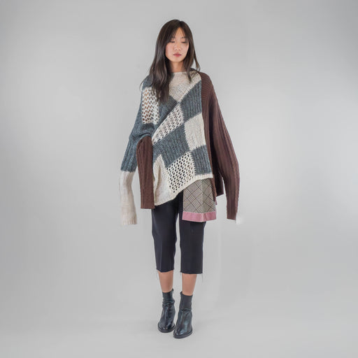 Siamese patched Knit Jumper