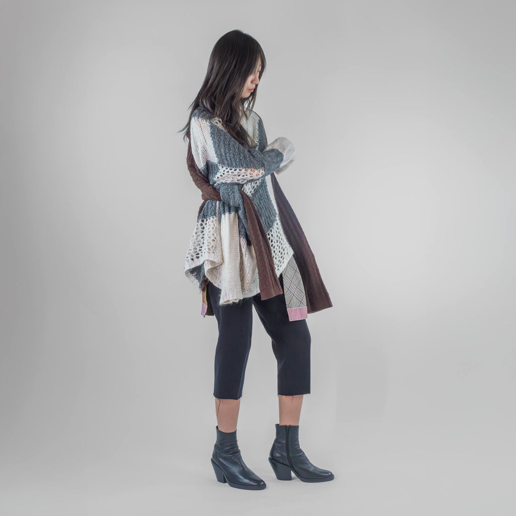 Siamese patched Knit Jumper