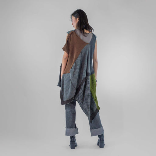 Wrap Men's Vest w Patchwork Cape