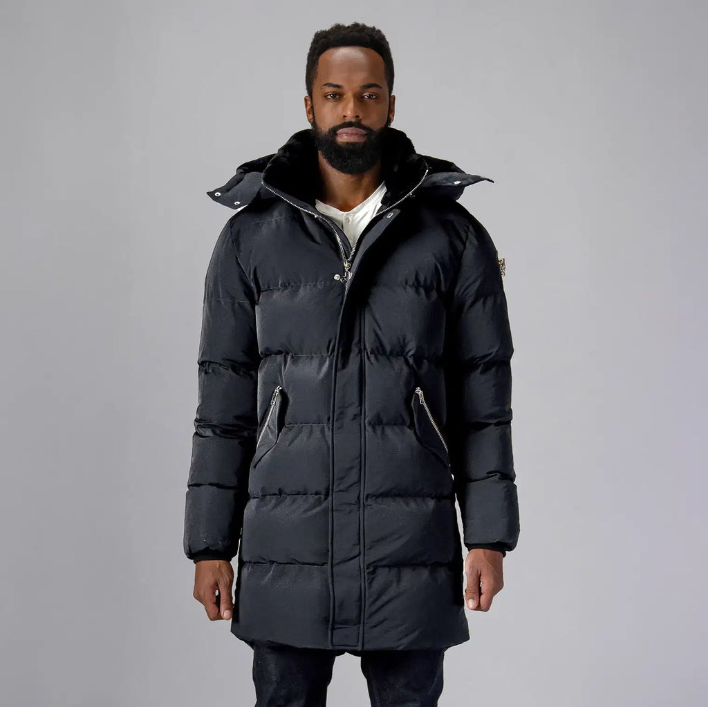Mens Penguin Long Coat Black Diamond
