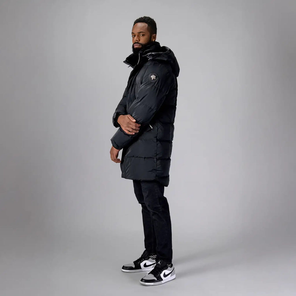 Mens Penguin Long Coat Black Diamond