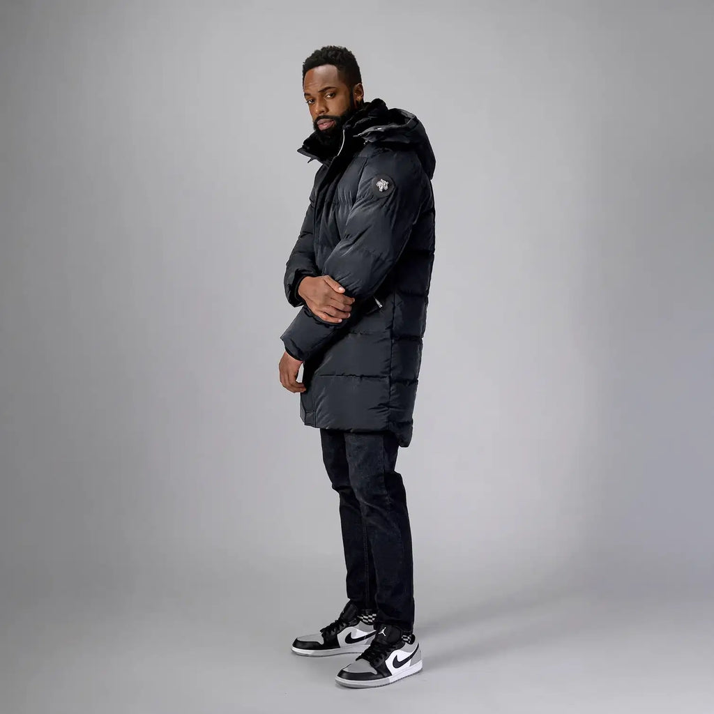 Mens Penguin Long Coat Black Diamond