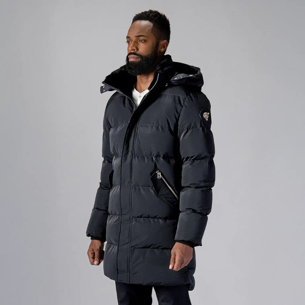 Mens Penguin Long Coat Black Diamond